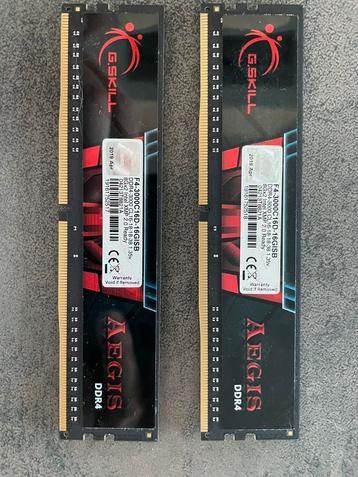 Ddr4 8 gb x2, Informatique & Logiciels, Mémoire RAM, Enlèvement ou Envoi, Comme neuf, DDR, 8 GB