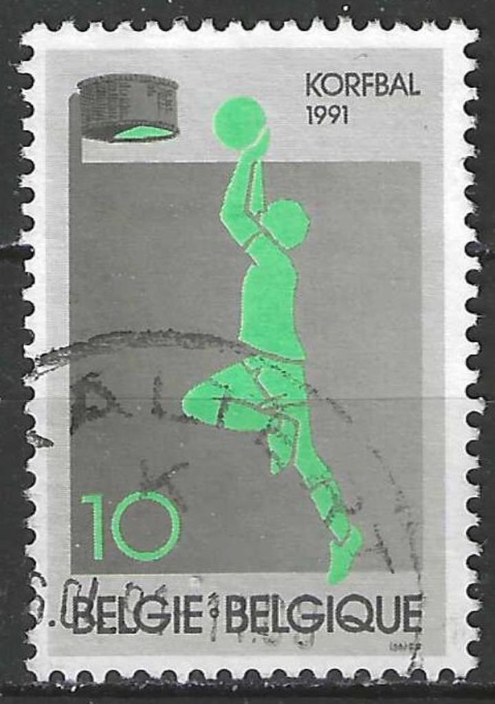 Belgie 1991 - Yvert/OBP 2403 - Korfbal (ST), Postzegels en Munten, Postzegels | Europa | België, Gestempeld, Sport, Gestempeld