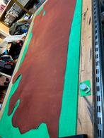 Cognac patina-vintage kalfs huid 1.5 dik iets stug&glad A-42, Hobby en Vrije tijd, Stoffen en Lappen, Ophalen of Verzenden, Zo goed als nieuw