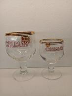Twee oude exportglazen France CHIMAY dubbelhals (33 en 1), Ophalen of Verzenden, Zo goed als nieuw, Glas of Glazen, Overige merken