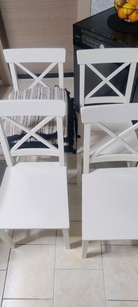 4 eetkamer stoelen, Huis en Inrichting, Stoelen, Gebruikt, Vier, Hout, Ophalen