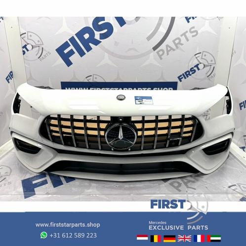 W118 C118 X118 CLA45 AMG VOORBUMPER ZWART  WIT GRIJS COMPLEE, Auto-onderdelen, Carrosserie, Bumper, Mercedes-Benz, Voor, Gebruikt