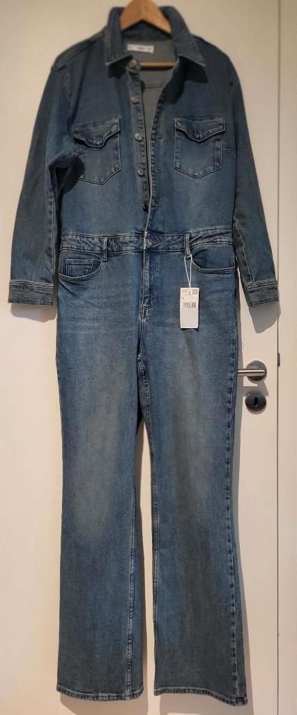 Jumpsuit van denim van MNG, Kleding | Dames, Spijkerbroeken en Jeans, Nieuw, W33 - W36 (confectie 42/44), Blauw, Ophalen of Verzenden