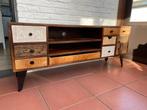 Tv meubel uit mangohout, Ophalen, Overige materialen, 100 tot 150 cm, Industrieel / Boho / Vintage