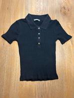 Zwart polo topje Zara Maat S, Manches courtes, Enlèvement ou Envoi, Taille 36 (S), Comme neuf