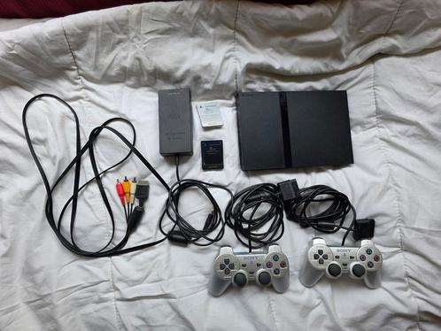 PS2-set met 2 controllers + 32 games, Games en Spelcomputers, Spelcomputers | Sony PlayStation 2, Gebruikt, Met 2 controllers