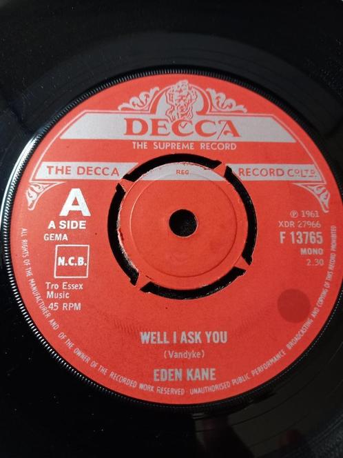 Eden Kane – Well I Ask You / Forget Me Not " 2 x Popcorn ", Cd's en Dvd's, Vinyl Singles, Zo goed als nieuw, Single, Pop, 7 inch