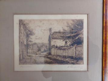 Henry van de Velde  1863 - 1957   Ets   Tervuren beschikbaar voor biedingen