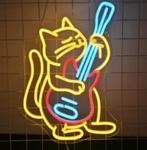 LED lamp neon stijl Kat met Gitaar (38.5x30cm), Verzamelen, Merken en Reclamevoorwerpen, Ophalen of Verzenden, Nieuw