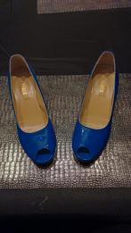 1 paar lacquer schoenen blauw maat 37, Hoge laarzen, Blauw, Ophalen of Verzenden, Zo goed als nieuw