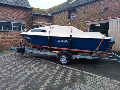 Shetland 570 met trailer – motor 9.9 pk – alle papieren inor, Watersport en Boten, Motorboten en Motorjachten, Zo goed als nieuw