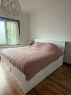 Bed, Huis en Inrichting, Slaapkamer | Bedden, Ophalen, Wit, 180 cm, Hout