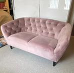 Roze fluwelen bank, Huis en Inrichting, Ophalen, Driepersoons, 75 tot 100 cm, Zo goed als nieuw