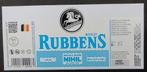 Étiquette de bière Rubbens nihil Brasserie Rubbens (12g3), Enlèvement ou Envoi, Utilisé