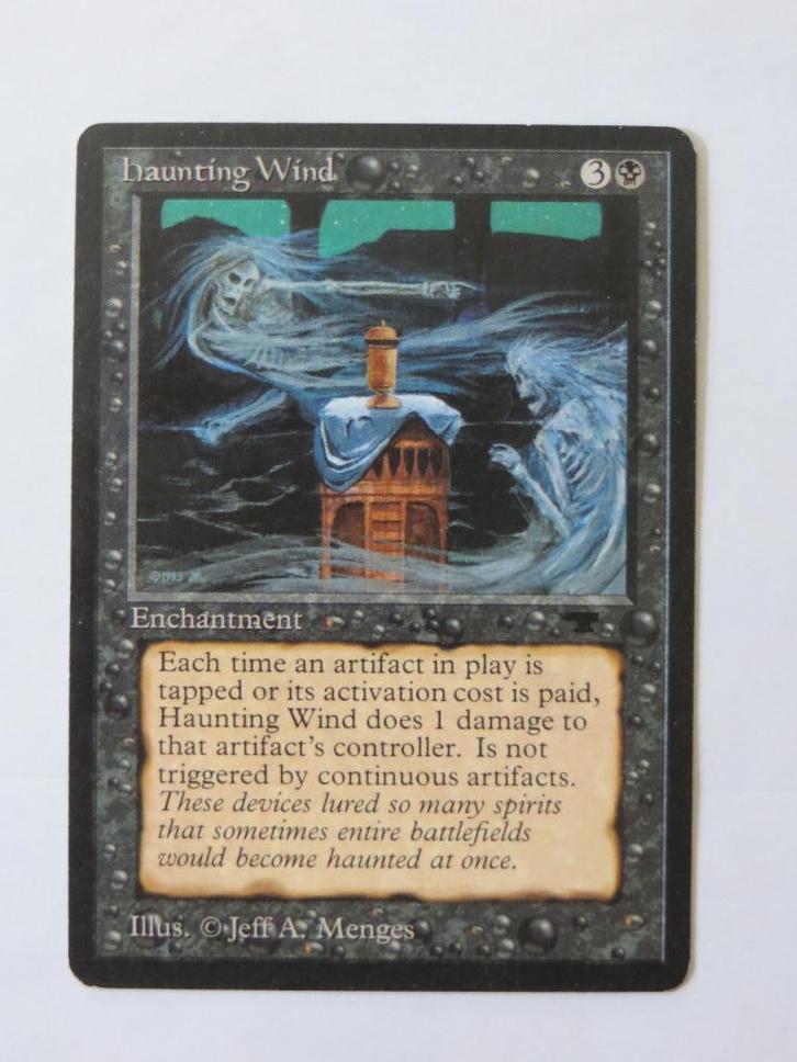 Haunting Wind - Antiquities - Magic The Gathering, Hobby en Vrije tijd, Verzamelkaartspellen | Magic the Gathering, Gebruikt, Losse kaart