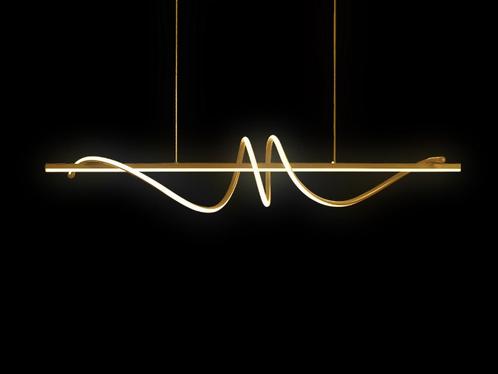 2 x Flow led design armatuur goud, Gratis Verzending!, Huis en Inrichting, Lampen | Plafondlampen, Nieuw, Verzenden