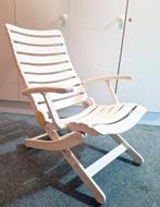 tuinstoelen wit + kussen (4 stuks), Ophalen, Gebruikt, Plastic, Verstelbaar