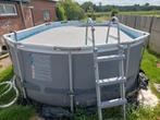 Zwembad bestway power steel oval 488x305x107, Tuin en Terras, Ophalen, Gebruikt