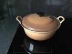 Le Creuset kookpot en vleespan, Huis en Inrichting, Ophalen, Gebruikt, Gietijzer, Koekenpan of Braadpan