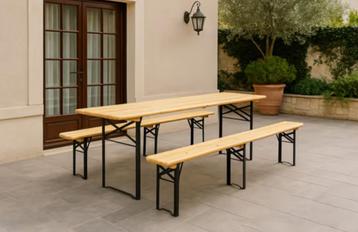tuintafel, pic nic tafel, bierbankset 200 x 60 cm beschikbaar voor biedingen