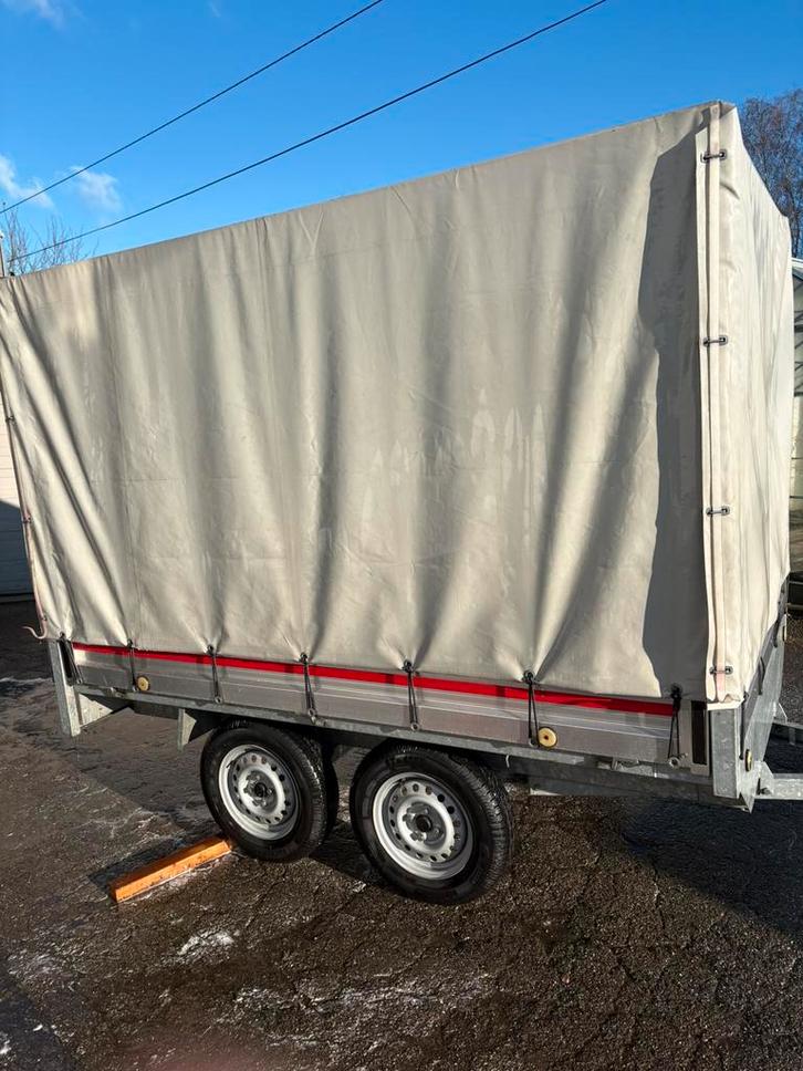 Remorque bachée alu double essieux, Autos : Divers, Remorques, Comme neuf, Enlèvement