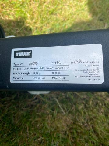 Thule fietsendrager 4 fietsen op trekhaak beschikbaar voor biedingen