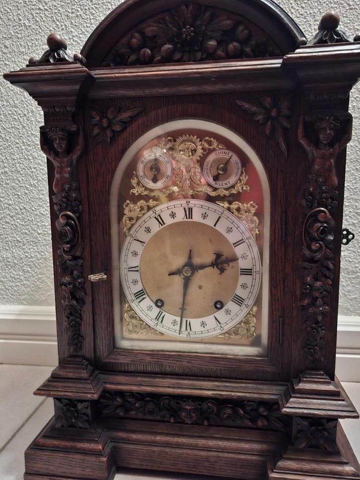 Deze nu zeer mooie antieke Duitse tafelklok, Antiek en Kunst, Antiek | Klokken, Ophalen