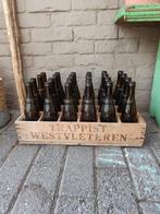 Westvleteren houten bak + flesjes, Verzamelen, Ophalen, Gebruikt, Flesje(s), Overige merken