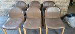 6 stoelen leer, Huis en Inrichting, Ophalen, Gebruikt, Leer