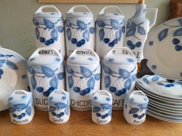 Set kruidenpotten Teplitz '10 Blauwe kersen art deco/nouveau beschikbaar voor biedingen
