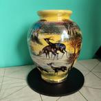 prachtige handbeschilderde vaas, Antiquités & Art, Antiquités | Vases, Enlèvement ou Envoi