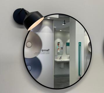 Ronde spiegel van 80 cm + Eclerage DELPHA Zwart    beschikbaar voor biedingen