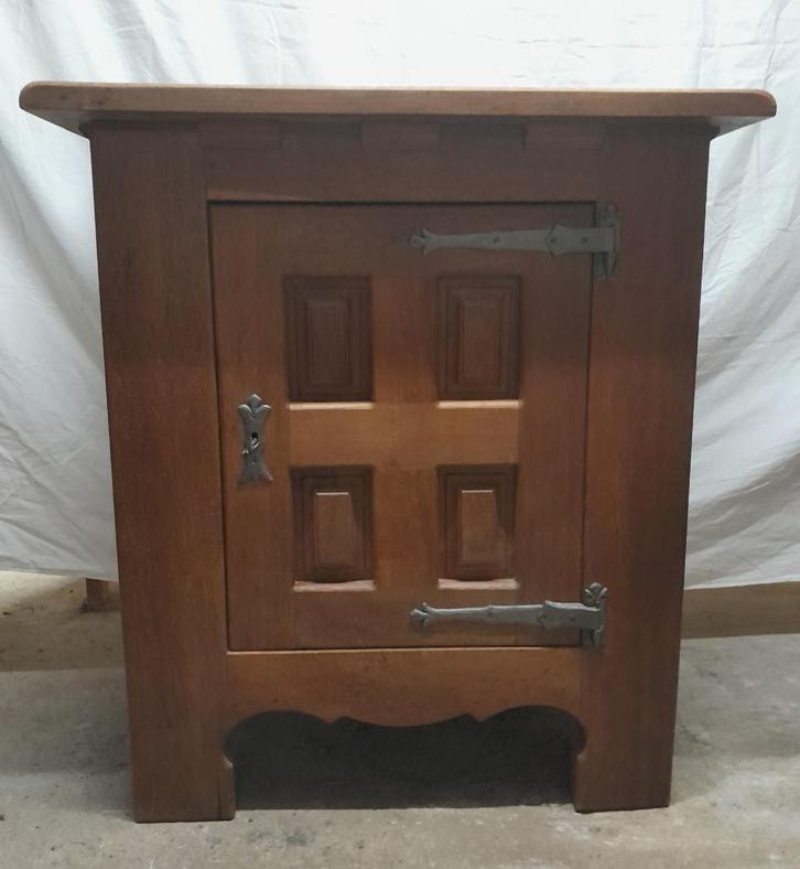 Massief eikenhouten garderobekast - Vintage jaren 70, Huis en Inrichting, Kasten | Overige, Gebruikt, Ophalen