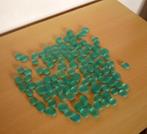 Matte glazen turquoise sier stenen sierknikkers decostenen, Ophalen of Verzenden