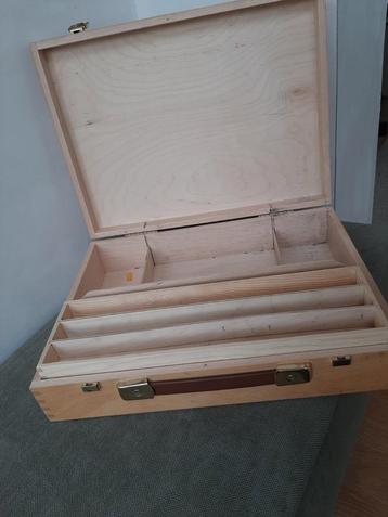Schildersdoos tekenkist schilderskist houten koffer verfdoos