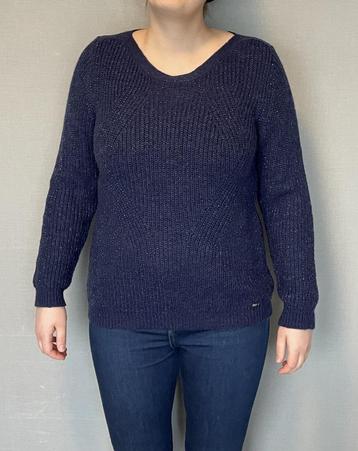 Donkerblauwe gebreide trui met glitters van Vila Joy (M/38) beschikbaar voor biedingen