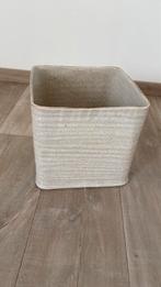 Vierkante keramische bloempot – crèmekleur – 22 x 23 cm, Tuin en Terras, Ophalen, Tuin