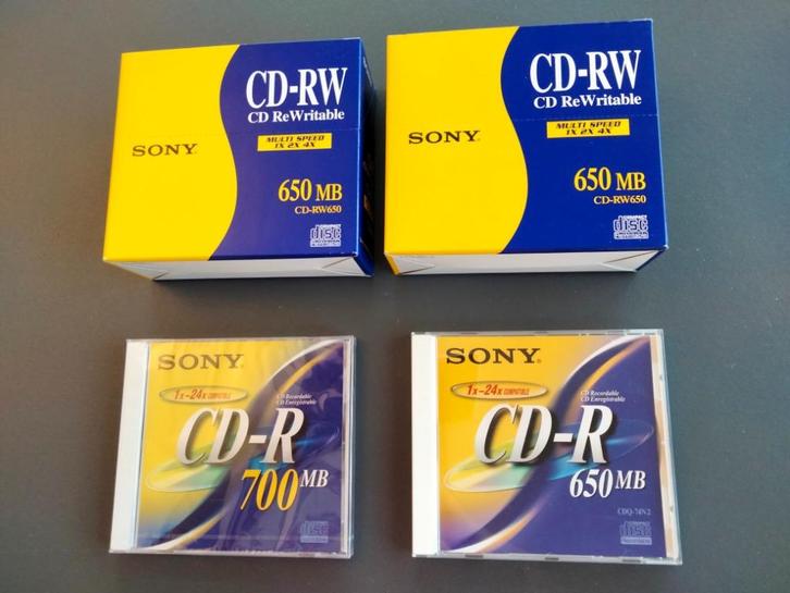 NIEUWE 12 CD-RW „SONY”, Computers en Software, Beschrijfbare discs, Nieuw, Cd, Herschrijfbaar, Ophalen of Verzenden