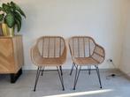 Set van 2: rotan kuipstoelen lounge, Enlèvement, Noir