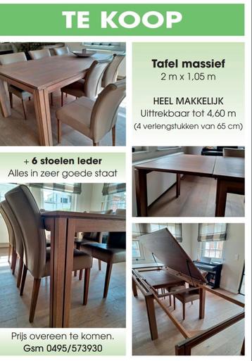 Massief eetkamer  beschikbaar voor biedingen