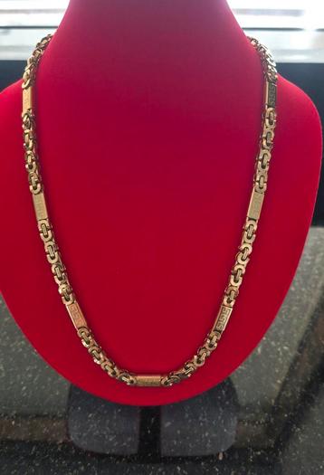 Gold plated 18 krt verguld goud 6mm ketting nieuw beschikbaar voor biedingen