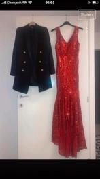 Gala jurk XL en blazer M, Kleding | Dames, Jurken, Zo goed als nieuw, Ophalen, Rood
