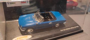 Fiat 124 Spider Limited 1:43 in vitrinedoosje 