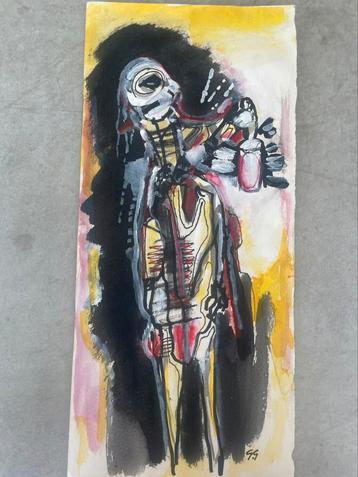 - Gerard Grassère aquarel en Gouache op papier / gesigneerd beschikbaar voor biedingen