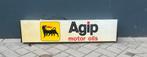 Agip motor olie oude lichtbak, Ophalen, Gebruikt, Lichtbak of (neon) lamp