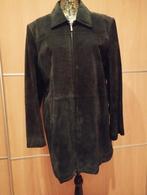 Longue veste en daim noir taille 42/44, Kleding | Dames, Jassen | Winter, Ophalen, Zo goed als nieuw, Zwart