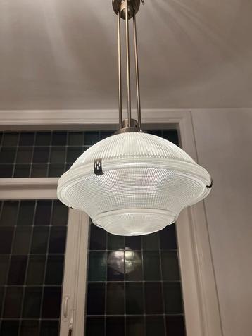 Vintage holophane plafondlamp beschikbaar voor biedingen