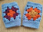Blauwe handgemaakte granny square wanten handschoenen  Gloed, Kleding | Dames, Mutsen, Sjaals en Handschoenen, Verzenden, Nieuw