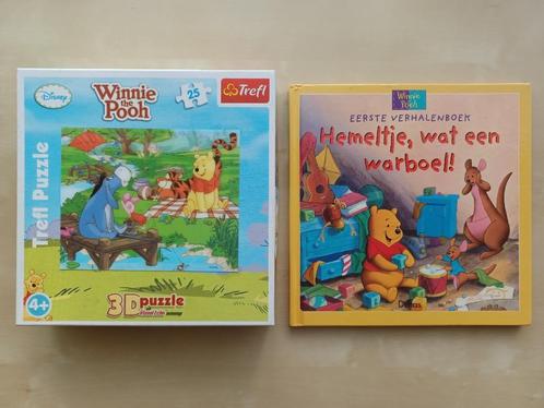Winnie de Poeh puzzel + voorleesboek, Kinderen en Baby's, Speelgoed | Kinderpuzzels, Gebruikt, 2 tot 4 jaar, 10 tot 50 stukjes