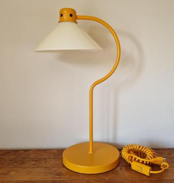 Gele Vintage Tafellamp 80's ( 55 cm hoog ) WERKEND